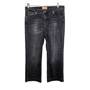 MAC Sylvie Meis 24/7 Rich Culotte Jeans Womens Sz 42 EU Black Denim 25'' Inseam